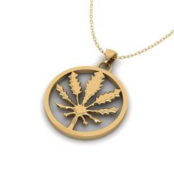 1.jpg 3D file Marijuana Leaf Pendant P 072・3D printer model to download