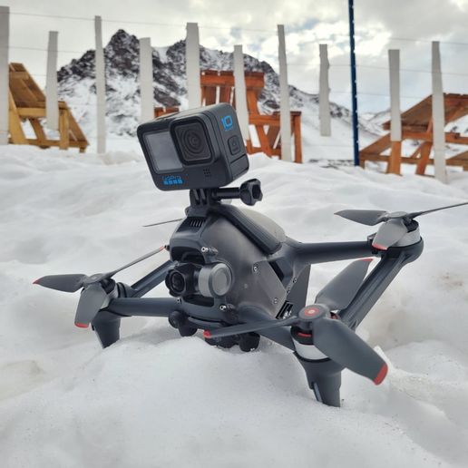 📷 DJI FPV Front and Rear Mount GoPro Insta360・ STL File for ・Cults