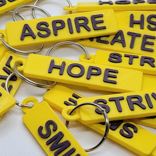🎀 Yellow Ribbon Keychains・Free STL File for ・Cults