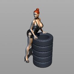 005.jpg Free STL file Pretty girl Pen/Pencil Holder・Design to download and 3D print