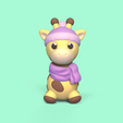 Cod2281-WinterGiraffe-1.jpg 3D file Winter Giraffe・3D printer design to download