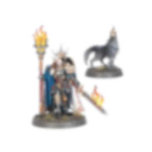 Valiant Space Sci-fi Guy With A Flaming Sword and His Trusty Companion