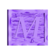 (M) 1 Piece.stl Rustic Picture Frame Alphabet