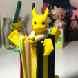 Beta-test.png Pikachu Hair Tie Organizer - Cute and Functional 3D Model for Hair Accessories Organization