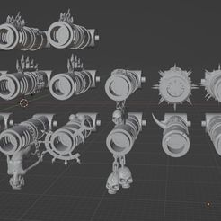 Renegade-Short-Barrel-Collection-1.jpg Fichier 3D Tous les canons de combat courts Renegade・Plan à imprimer en 3D à télécharger