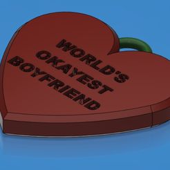 Worlds-Okayest-Boyfriend.jpg Бесплатный STL файл Самый лучший в мире бойфренд - брелок・Шаблон для 3D-печати для загрузки