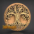 Tree-of-Life.png Lebensbaum STL-Modell, CNC-Router-Gravierer, artcam, aspire, CNC-Dateien, Holz, Kunst, Wanddekor, CNC