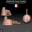CHAR 2C TANK TURRET TURRET FOR THE GARGANTUAN FRENCH WW2-ERA CHAR 2C 2 VARIANTS INCLUDED - SEE PRODUCT DESCRIPTION aa pect Um ore Rode) = plo) ay\_ 16 0 eal Char 2C Tank Turret