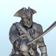 13.png Pirate with sword on treasure chest (2) - Pirate Jungle Island Beach Piracy Caribbean Medieval