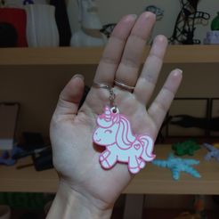 20231117_173614.jpg Licorne bicolore - porte-clés