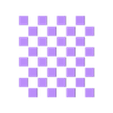 Black Squares.stl Travel Chess Board