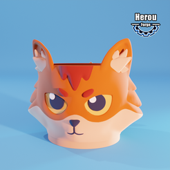FOX-6.png STL file Fox Totem print-in-place・3D printable model to download