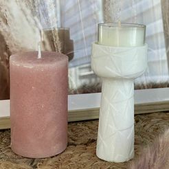 Unbenannt.jpg STL file Candle Holder Triangle Design" Modern Design 2023 just scale it 😊・3D printable model to download