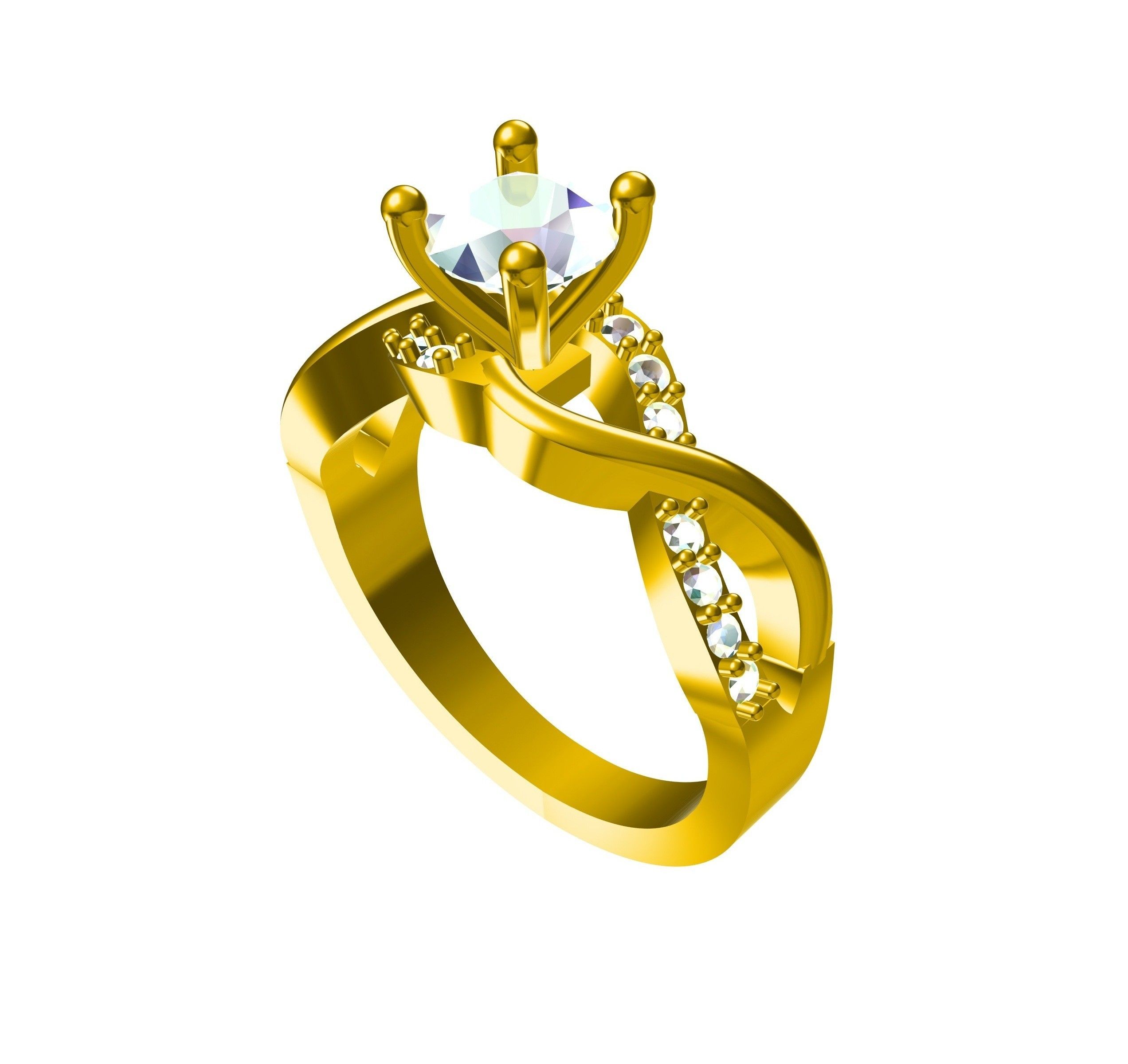 RG26674 - Copy.jpg STL file Beautiful 3D Jewelry CAD Model For Wedding Ring・3D printer design to download, VR3D