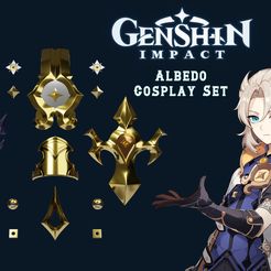 AlbedoPreview.jpg STL file Genshin Impact Albedo Cosplay Set・3D printing template to download