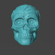 FRIDA-KAHLO-v16.png FRIDA KAHLO SUGAR SKULL 3D MODEL