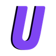 U.STL Letters - A through Z - HP Simplified Font - ALL CAPS - 1" X .125" thick