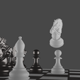 chess-room-knight-white-close-look-jump.png American Stauton Chess Set + Chess Board Standart