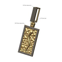 Italian-horn-Hammered-memory-Iced-bail-Diamond-pendant-00.jpg STL-Datei Gehämmerter Diamant vereister Bügel italienischer Hornanhänger 3D-Druck Modell・3D-druckbares Modell zum Herunterladen