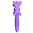 Flexi_animal.obj Flexible tail Squirel toy 3Dprintable
