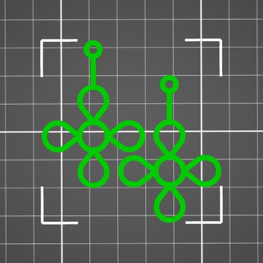 FLOWER, PENDANT FOR NECKLACE, JEWELRY, EARRINGS, KEYCHAIN, CHARM 3D model