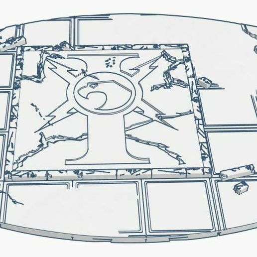 Even More Cracked Temple Knight Sized base 3D model