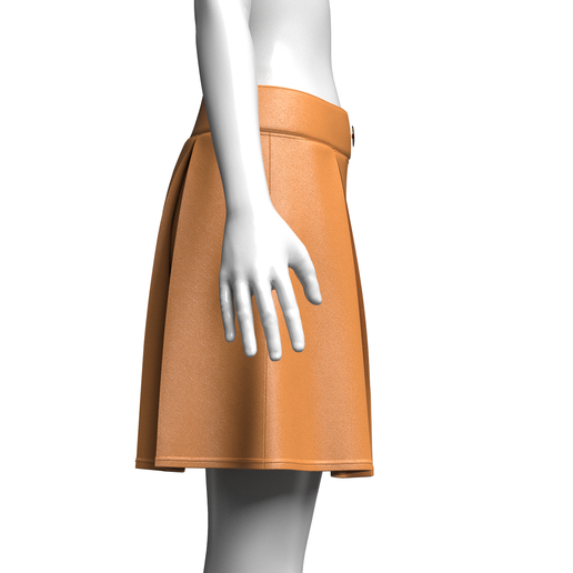 📦 Girls High-Waisted Box Pleated Mini Skirt | Marvelous / Clo3d