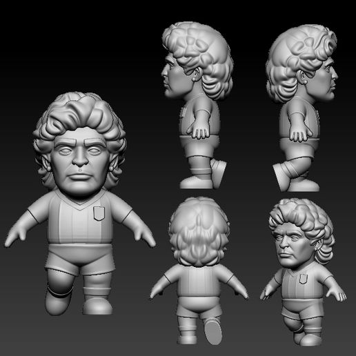 Diego Maradona - Caricature 3D model