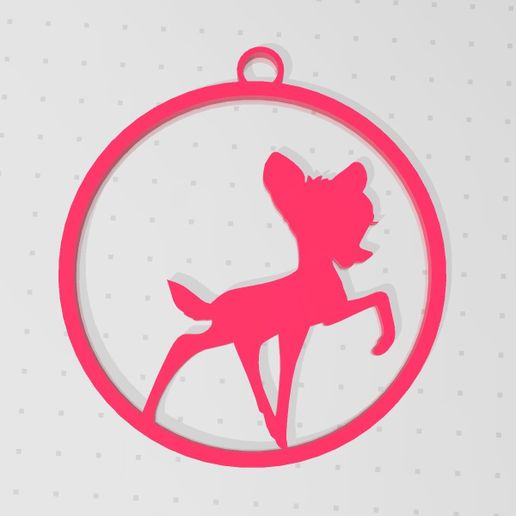 Bambi Ornament - 3D model önizlemesi
