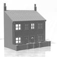Terrace LRF W-02.jpg N Gauge Low Relief Front Terraced House with walls