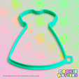 415_cutter.png CHRISTENING DRESS COOKIE CUTTER MOLD