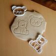ositos.jpg x2 Teddy bears face and body cute - cookie cutter dough kids toys
