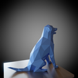 0005.png Statuette of a lowpoly sitting dog