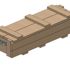 rocket crate 02.png Archivo STL caja de cohetes 1/10・Diseño de impresora 3D para descargar