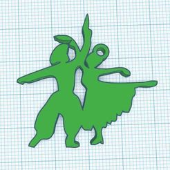 dije Folck.JPG STL file Folcklore Dancers Pendant (Pendant)・3D printing design to download
