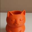 cat-pot-1.png Cat Planter STL File, 3D Printable Cat-Shaped Pot, Animal Planter Model for Succulents