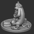 13.jpg Calvin and Hobbes for 3d print stl hug model