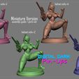 mandalorian-miniatures-nsfw-helmet.jpg Archivo 3D Chica mandaloriana con bebé Yoda con versión NSFW y versión miniaturas COMBO PACK・Plan imprimible en 3D para descargar