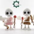il_fullxfull.5635916294_iyrw.jpg Articulated Cupid Bones by Cobotech, Articulated Toys, Desk Decor, Valentines Day Gift