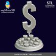 005_Pesos_Model.jpg Money Sign Ornament for Lucky | 3D print models.