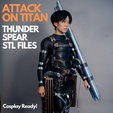 ATTACK-ON-TITAN-THUNDER-SPEAR-STL-FILES.png Attack On titan Cosplay Thunder Spears Levi, Mikasa prop ODM gear 3dmg