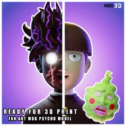 PORTADA.jpg Fichier STL Mob Psycho 100 - FanArt 3D・Design imprimable en 3D à télécharger
