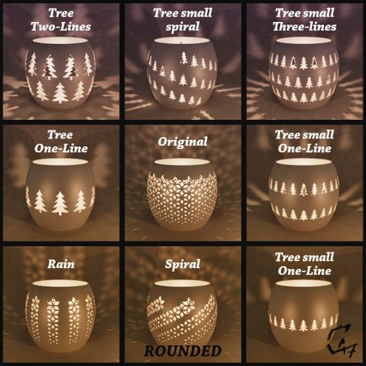 Candle covers_2.jpg Download file Candle / Tealight Covers Set • 3D print template, c47