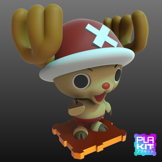 CHOPPASQ.png Download free STL file Holiday Special 3! OnePiece Chopper! Rudolph Version!! • 3D print object, purakito
