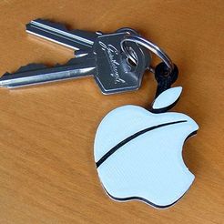 apple-fob_display_large.jpg Fichier STL gratuit Porte-clés pomme.... Le must have'Apple Logo' en forme de porte-clés pour Apple / iPhone / iPhone / iPad Fans・Idée pour impression 3D à télécharger, Muzz64