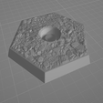 Aero-Hex-Base-w_haz-Rubble.png Magnetic Battletech Hex Bases with Rubble Textured Top