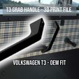 VW-T3-Vanagon-Grab-Handle-3D-File.jpeg Volkswagen T3 Vanagon T25 Grab Handle - OEM 251857607 01C Replacement - STL & 3MF Files