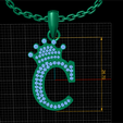 dimension.png Alphabet (C) Pendant 3d Printable Model