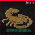 1.png Scorpio relief wall decor, CNC Router Engraver, Artcam, Aspire, CNC files