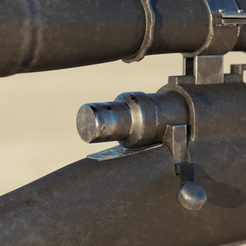M24_sc2.png STL file Realistic M24 Sniper Rifle・Template to download and 3D print